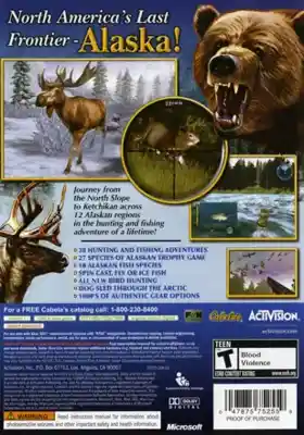 Cabelas Alaskan Adventure (USA) box cover back